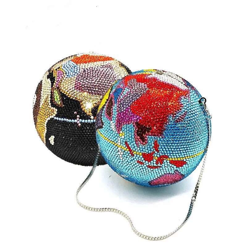 NEWEST women evening party designer full crystal clutches Rhie purses bag