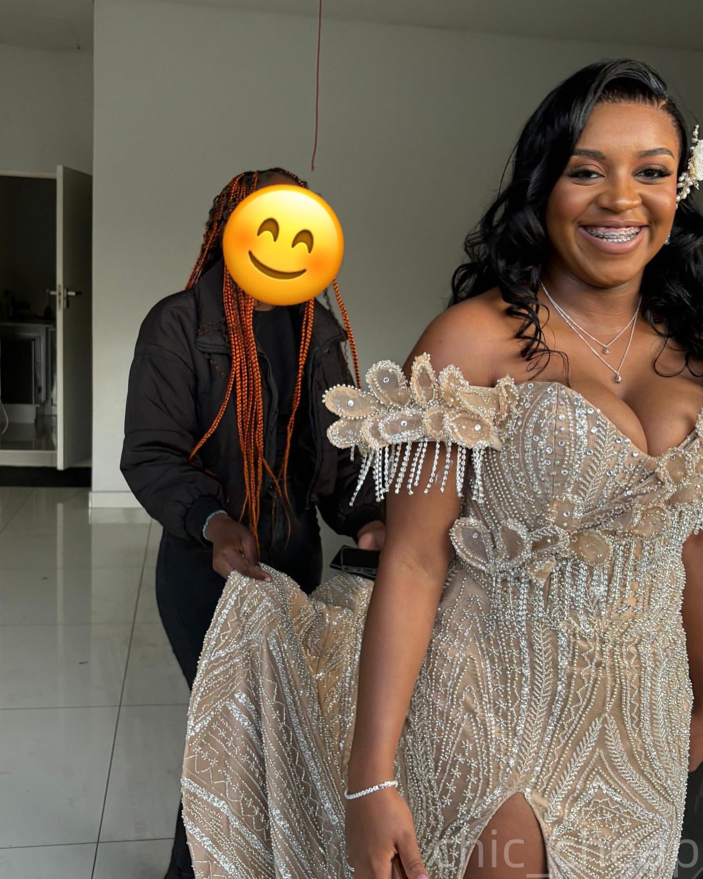 Champagne Mermaid Prom Dresses 2025 Florals Beaded Sequined Illusion Evening Formal Party Second Birthday Engagement Gowns Plus Size Dress For Special