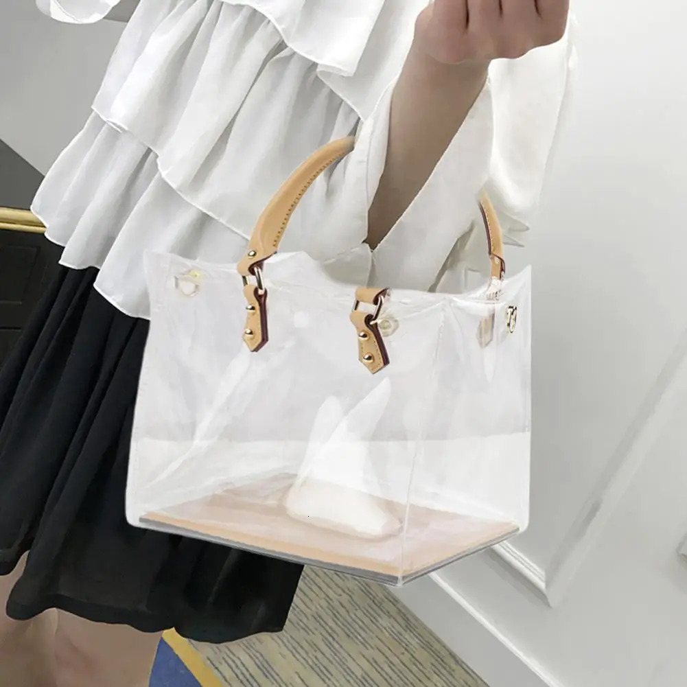 DIY Clear Tote Bag Waterproof PVC Transparent Handbag Handmade Women Hand Bag Craft Accessories Tool Set 250221