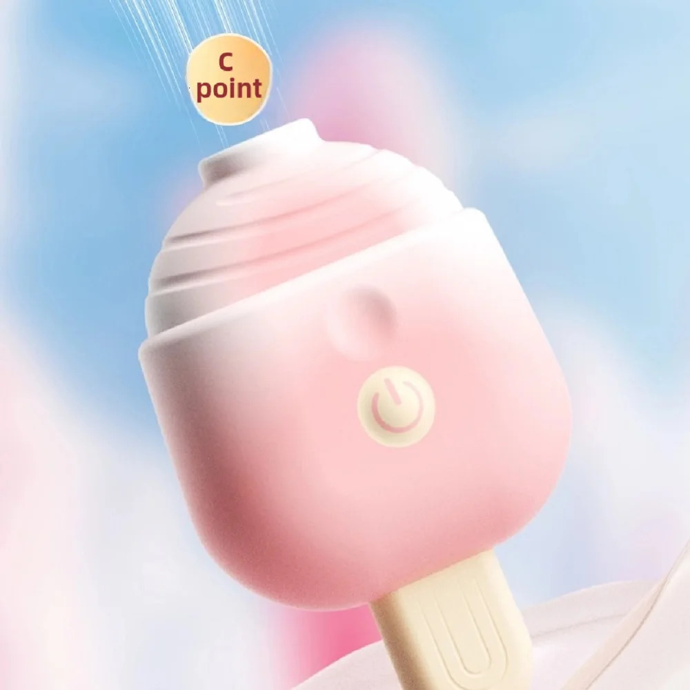 Ice cream portable vibrating sucking masturbation massager clitoris nipple vibrating sucking stimulator sex toys adult products 250227