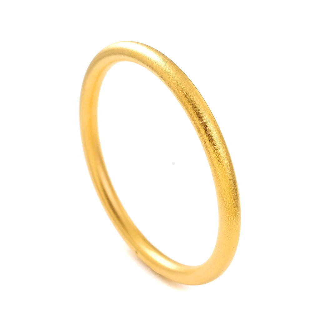 65mm Gold Color Bangle Bracelet Africa Arab Assemble Wholesale Fashion Abrasive Blasting Woman Men Nicely Jewelry Gift 250227