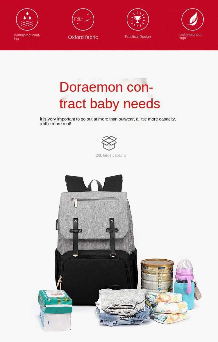 Diaper Bags Fashion New Baby Diaper Bag Backpack Multifunctional Diaper Bag Organizer with Thermal Milk Bottle Bag Baby Bags for Mom Y250227RT3U