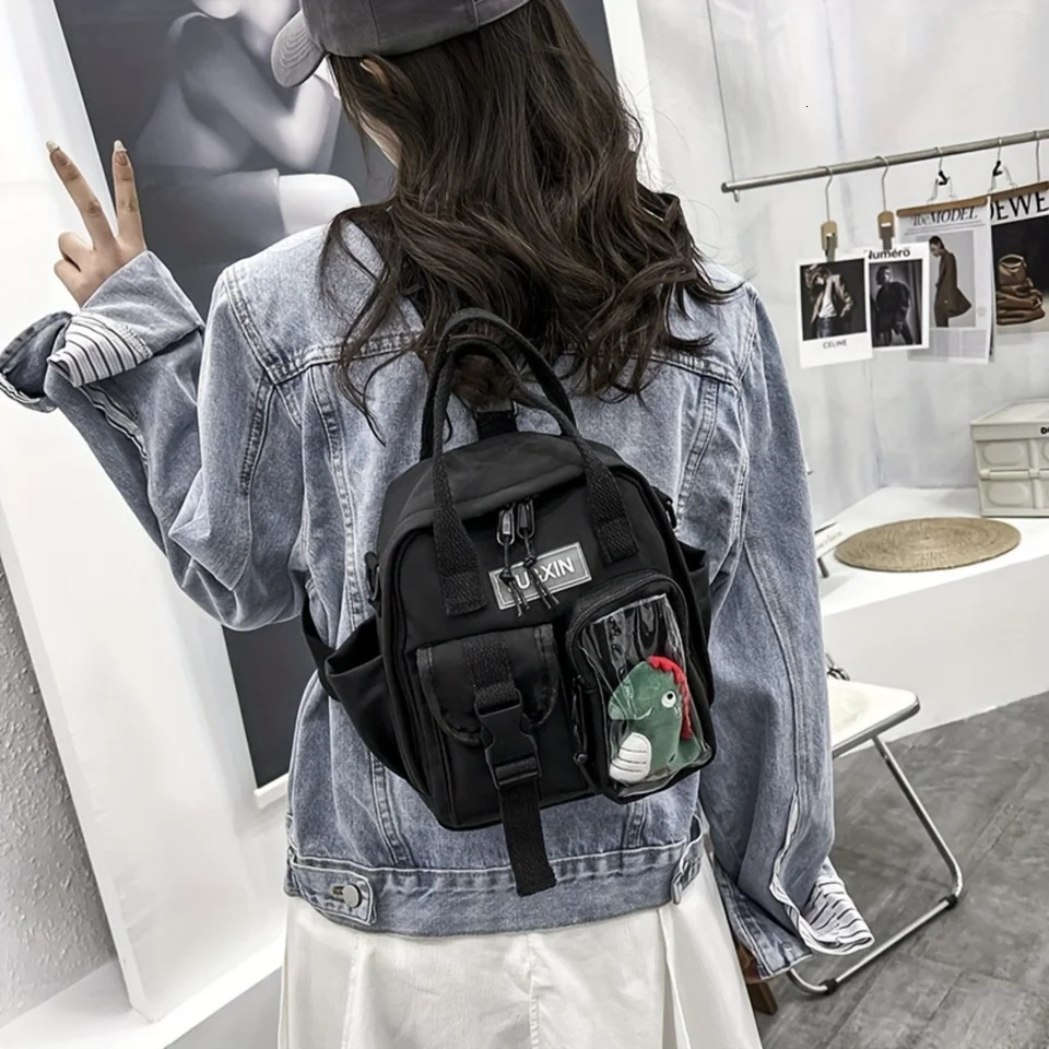 Ship from US Mini Cute Dinosaur Backpack Solid Color Fashion Casual Simple Unique Trendy Versatile Travel Purse 250227FBB