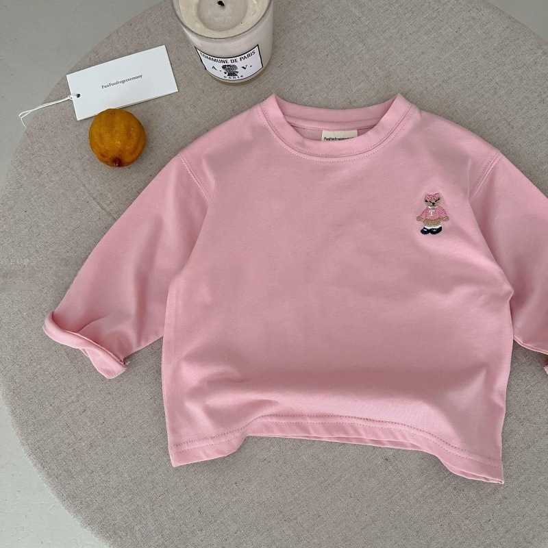 T-shirts 100% pure cotton childrens T-shirt 2025 Spring and Autumn Edition trendy childrens brand top teddy bear baby cartoon base shirt trendy styleY
