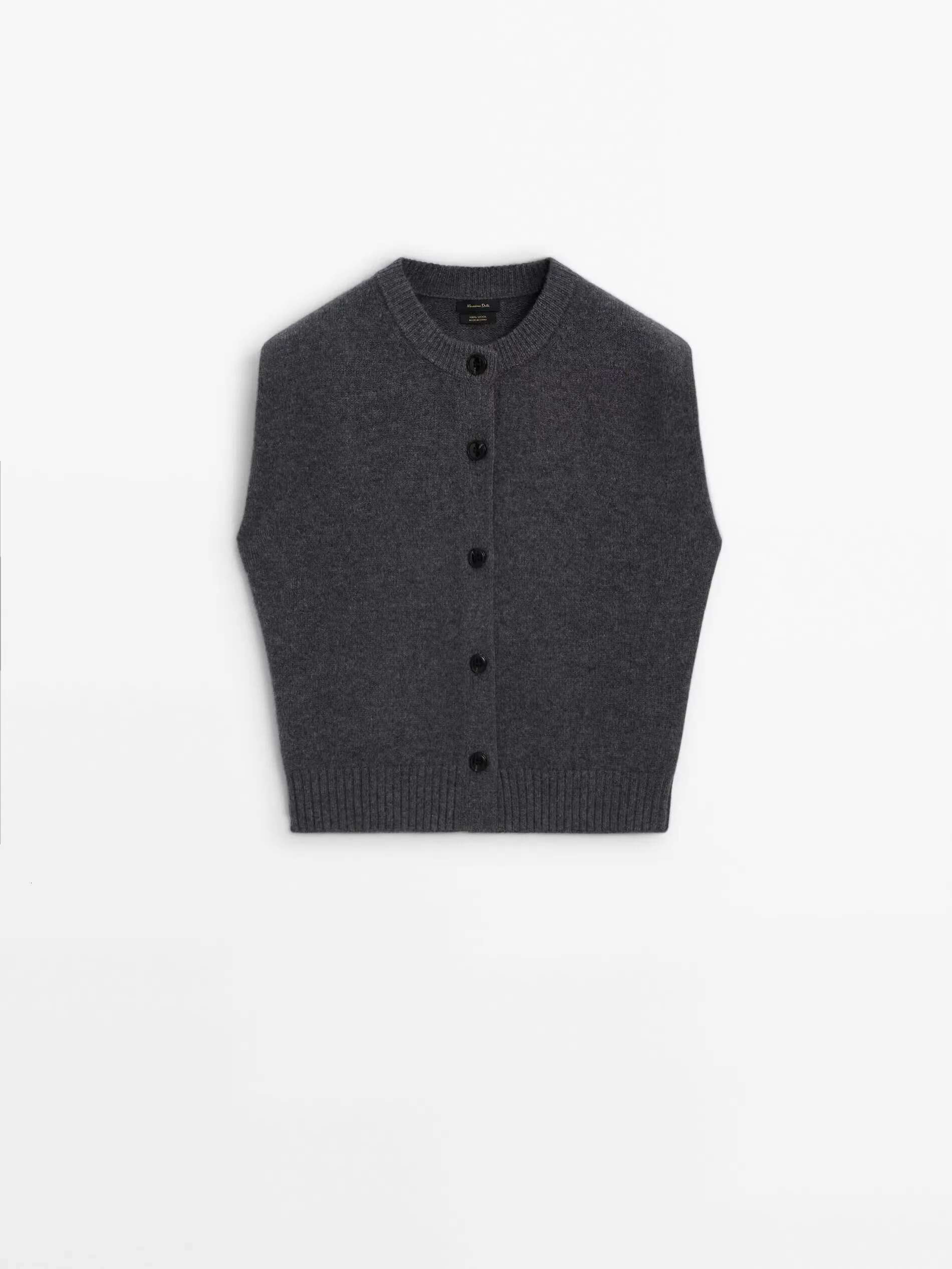 Ethereal MD 2025 Massidutti Spring New Style Of Women's Casual Grey Minimalist Suit Knit Vest