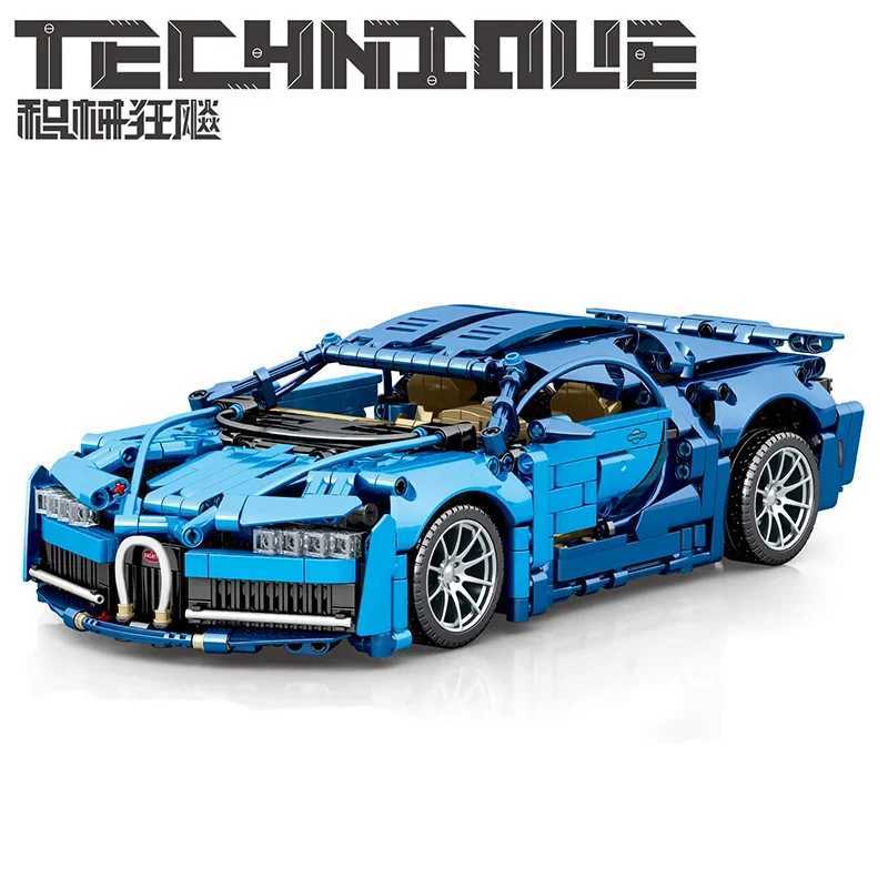 Bugatti Building Blocks Hypercar Racing Car Model Assemble Vehicle B Toys For Boys Children Gifts Y250227