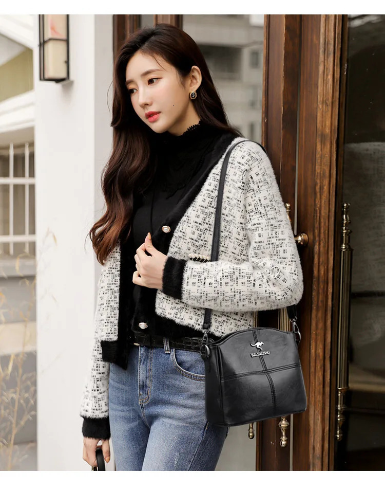 Women Embroidery Tote Bag High Quality Leather Ladies Handbags Women Shoulder Bag Small Crossbody Bags For Women Main Bag 250218