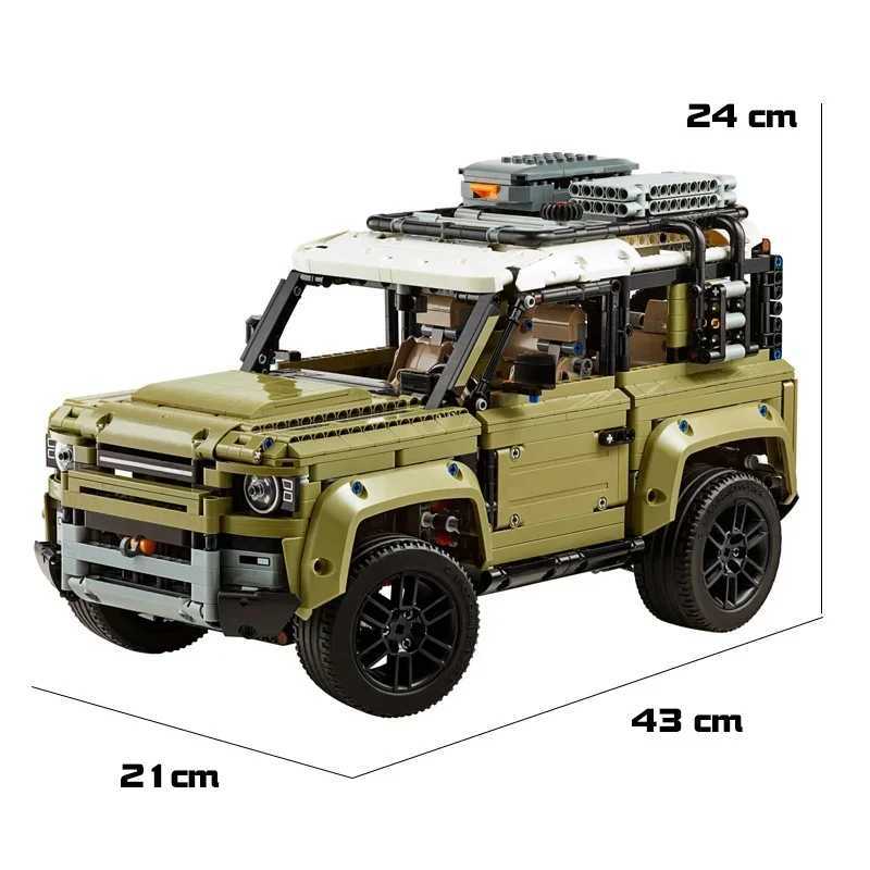 2573PCS Technical Land Off-road Defender Sports Car Building Blocks 42110 Set Model MOC Vehicle Toys B for Boys Adt Gifts Y250227