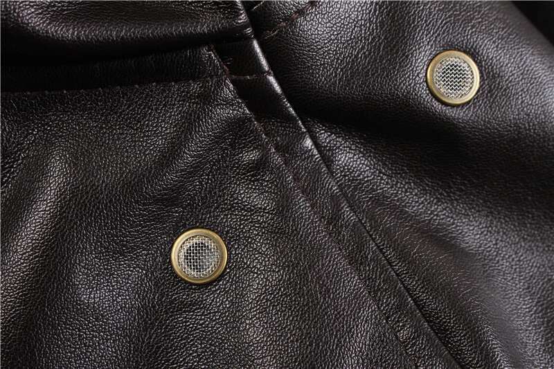 2023 Winter Vintage A2 leather jacket men streetwear Removable fur flight motorcycle bomber padded air force coat