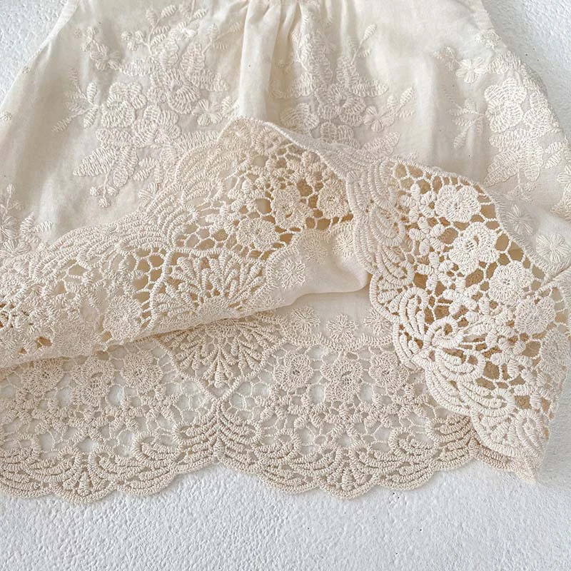 Summer born Baby Girls Clothing Set Sleeveless Cotton Embroidered VestPants Toddler Baby Girl Clothes Set 250227