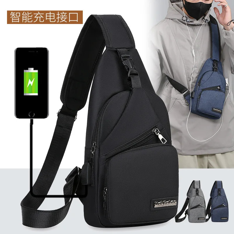 Ship from US Casual Mens Chest Bag Portable Trend Shoulder Fashion Simple Lightweight Multifunctional Crossbody 250227FBB
