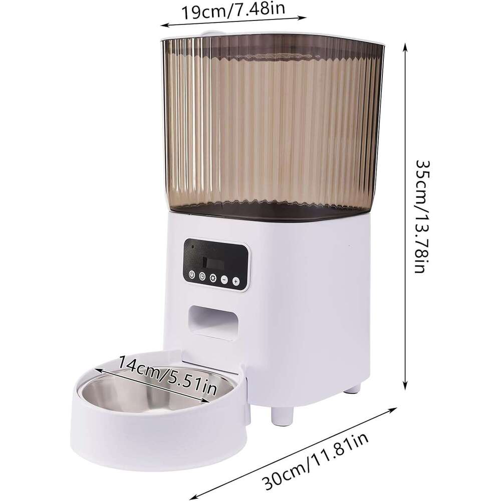 free shipping DHpet 5L Smart Automatic Cat Feeder - with Fully Enclosed Freshness Chamber & LCD Display for Intelligent Feeding