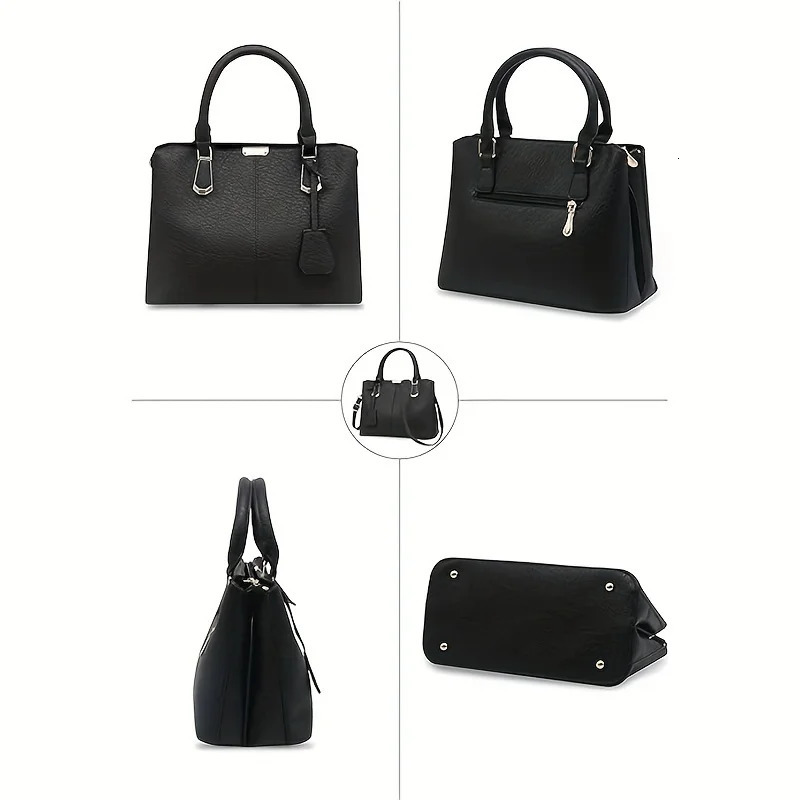 Ship from US Womens Fashion Tote Bag PU Leather Shoulder Handbag Adjustable Strap Top Handle Satchel Versatile Purse For Dating Outings 250227FBB