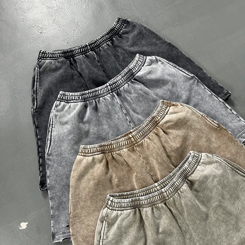 Vintage Washed Shorts For Men Casual Frayed Retro Women Ripped Pants Mens Clothing Summer Y2k Goth Punk Streetwear Male Clothes 250226