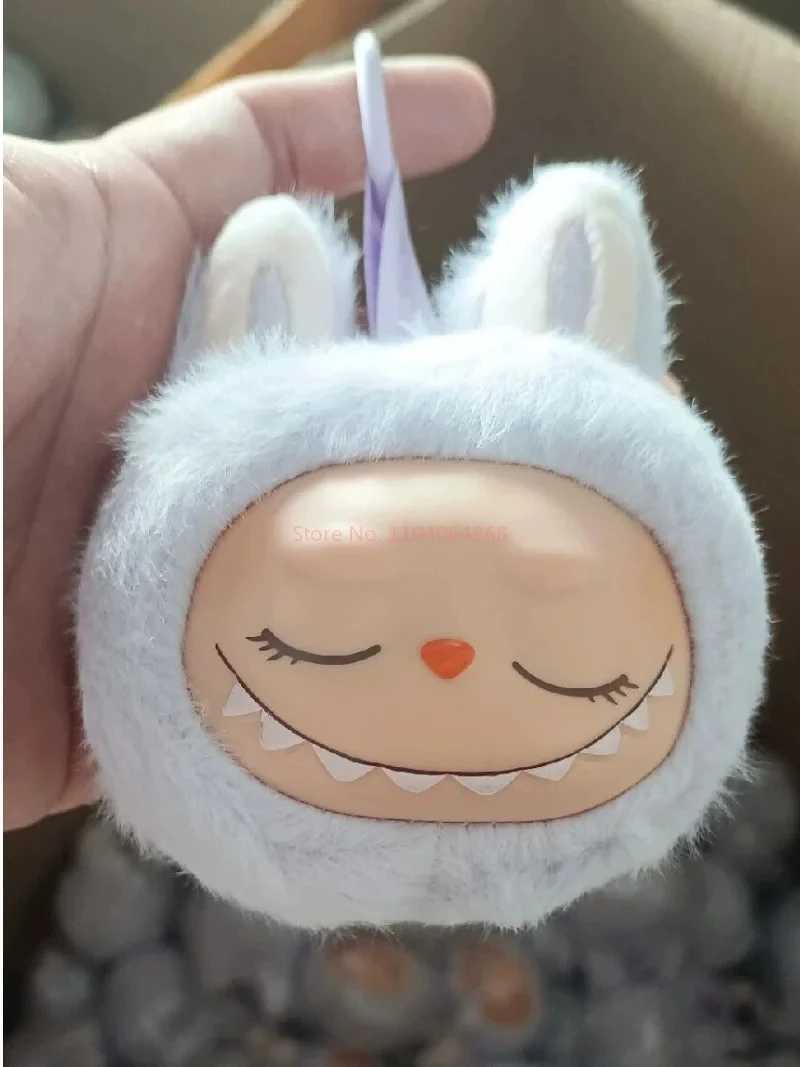 New hot selling anime Labubu in 2024 sitting on the second-generation small head model cute monster replicated keychain toy birthday gift Free shippin