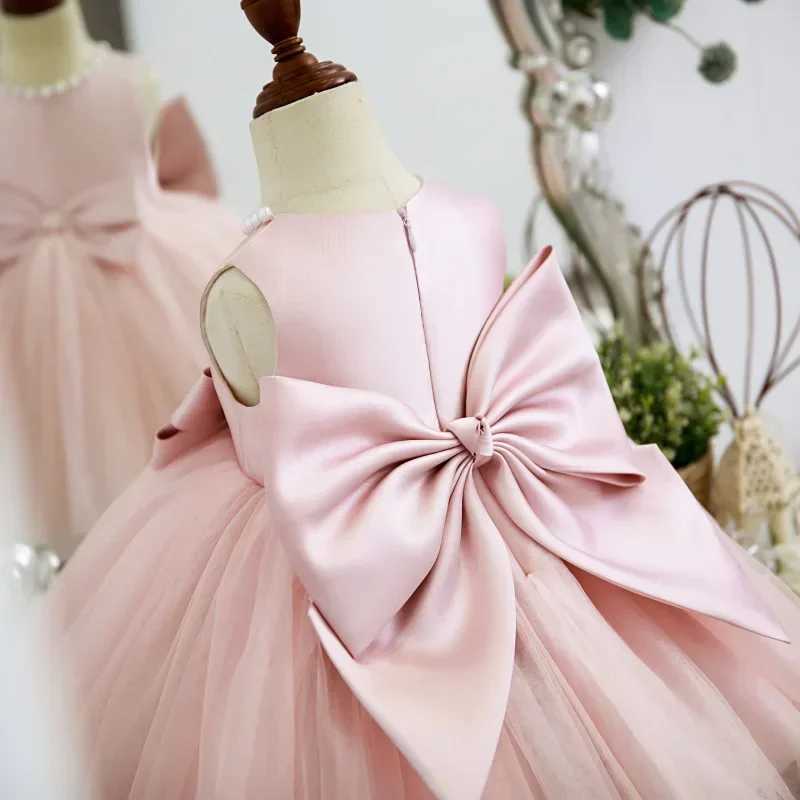 Girl's Dresses Girl Dress Round Collar Pink Sleeveless Princess Dresses+Long Sleeves Coat Party Wedding Formal Clothes E6000 Y250227CELJ