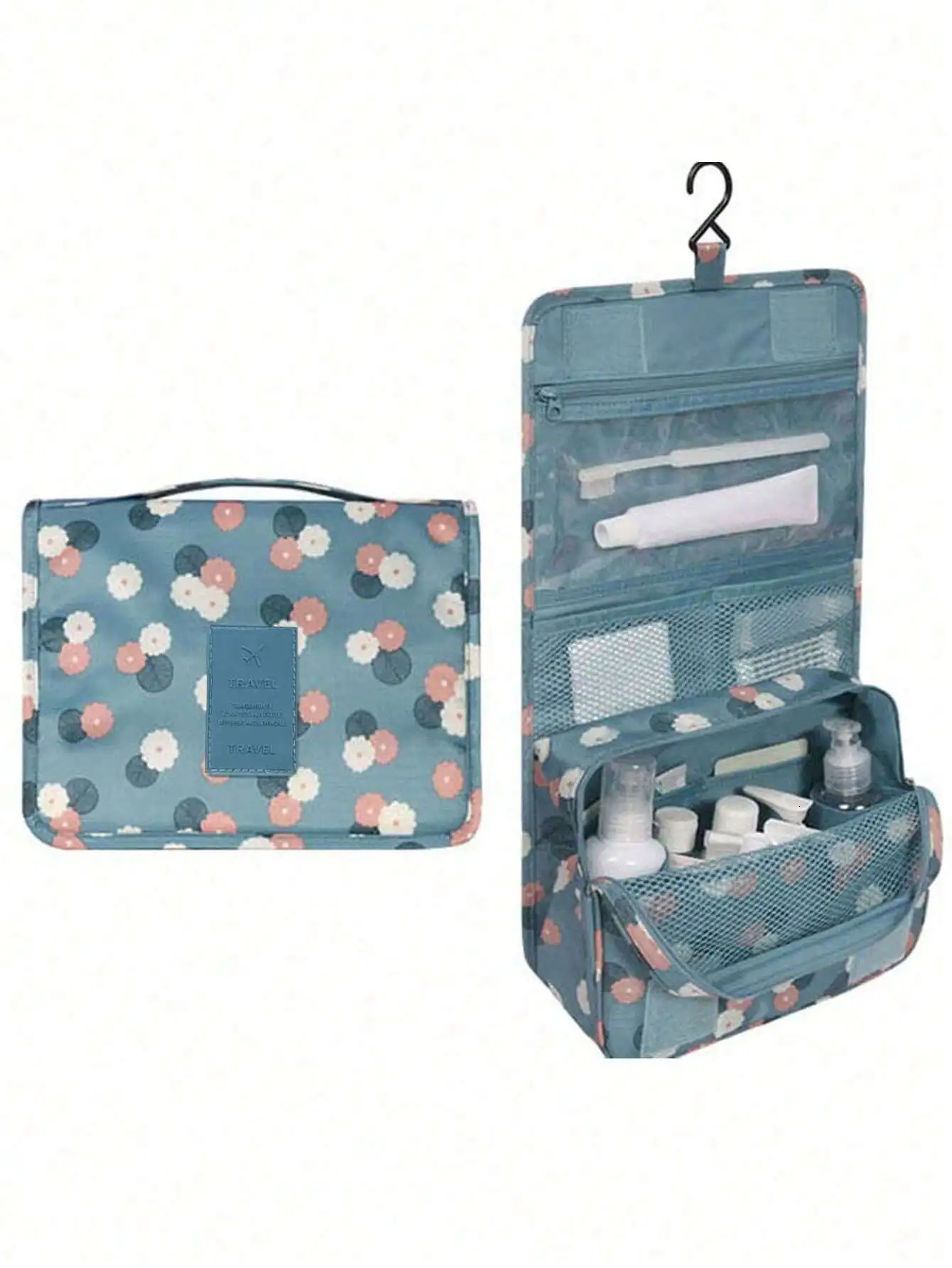 Ship from US 1pc Travel Toiletry BagMakeup BagWall Hanging Bag For Shower Room AccessoriesPortable Cosmetic Essential 250227FBB
