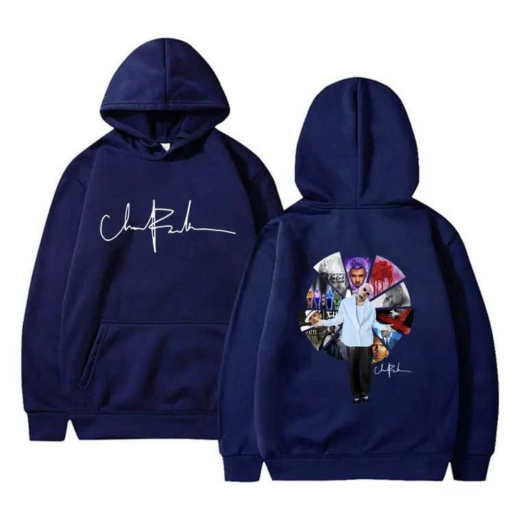 Rapper Chris Brown Music Album Cover Hoodie Unisex Oversized Pullover Male Loose Strtwear Men Women Hip Hop Casual Hoodies X250227