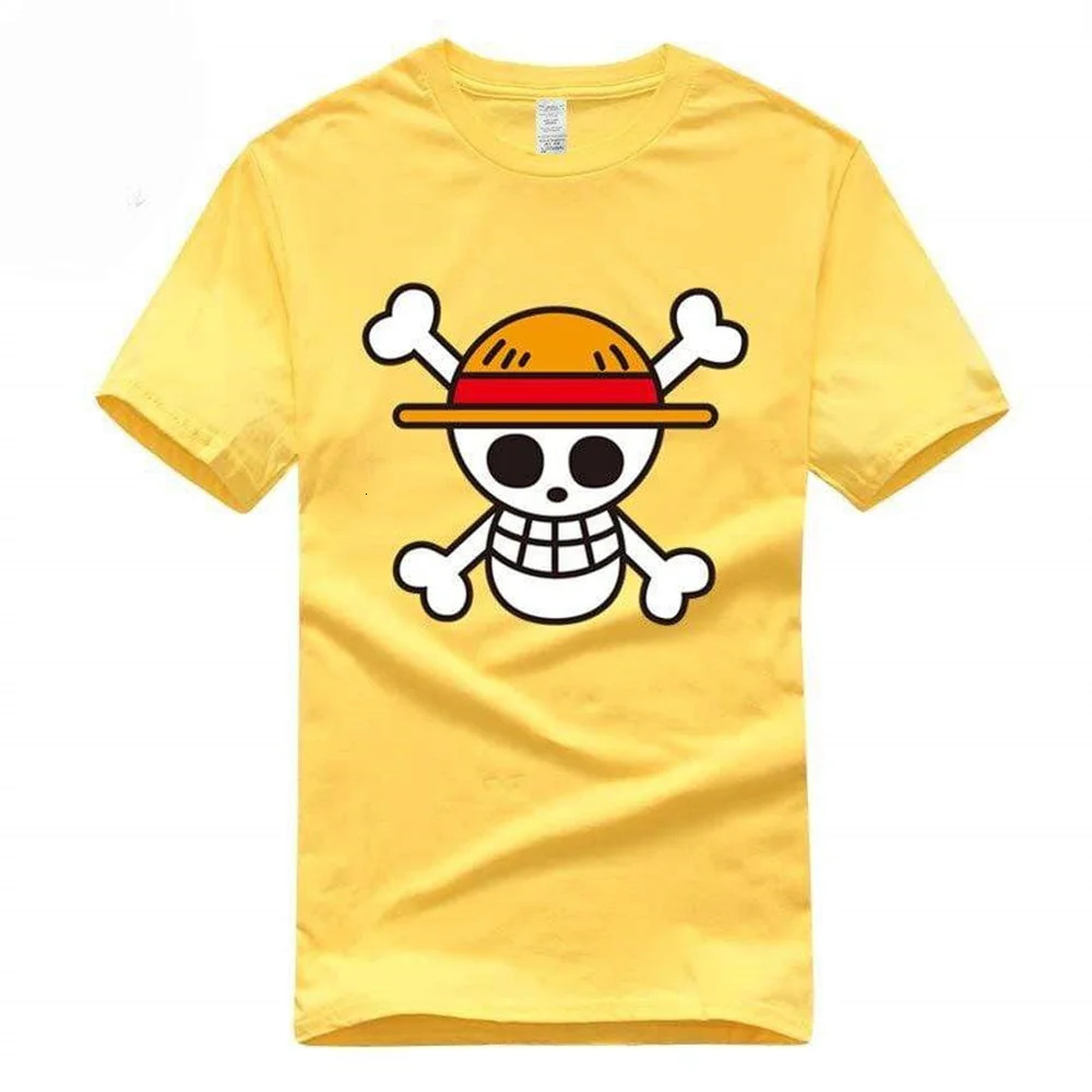 One Piece Straw Hat Print Mens T-shirt Womens Clothing Japanese Anime Cotton Tops Casual Short Sleeve T Shirt Streetwear 250226