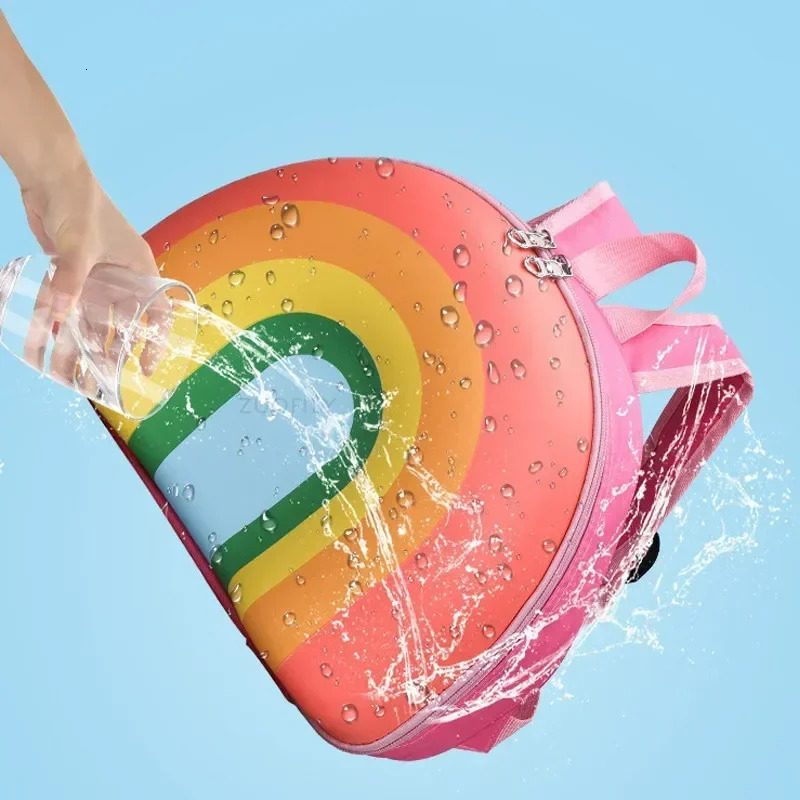 Rainbow Childrens Backpack Kindergarten Schoolbag 3-5-year-old Boys And Girls Lovely Backpack Children Book Bag 250227