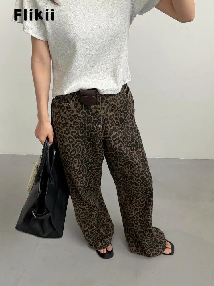 American Retro High Waist Straight Jeans Womens Punk Hiphop Pants Spring Casual Y2K Streetwear Grunge Denim Trouser 250226