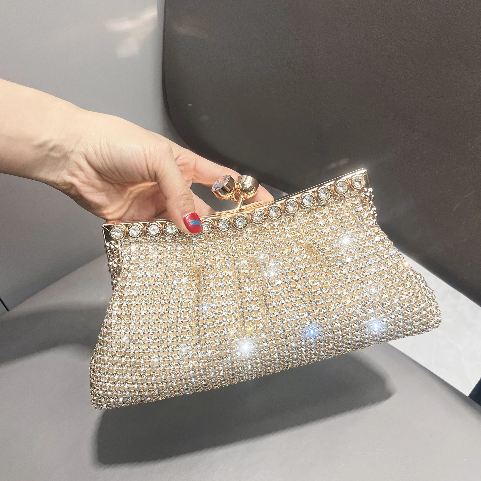 Handle Rhine Stone Evening Clutch Bag Wallet and Handbag y ner Sparkling Crystal Shoulder 250326
