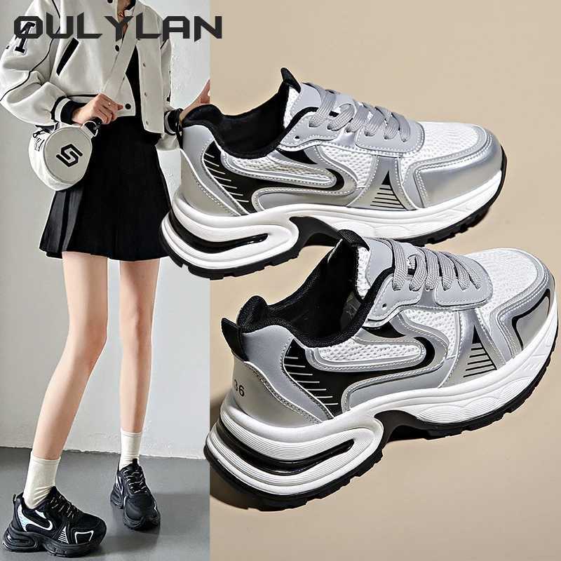 2024 Womens Luxary Chunky Sneakers Female Sports Running Shoes Thick Sole Shoes Spring Casual Ladies Fitness Vulcanize Shoes Z250227