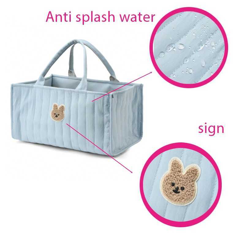 Diaper Bags Handheld layered high-capacity mother and baby mommy bag waterproof and portable embroidered diamond grid splicing bag baby di Y250227FLC5
