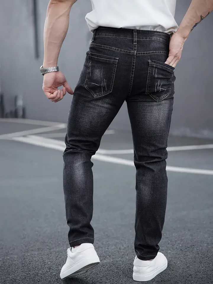 2024 Mens Slim Casual Street Classic Skinny Jeans Pencil Jeans Trendyy Stretch Style Comfortable Casual Fashion Versatile X250227