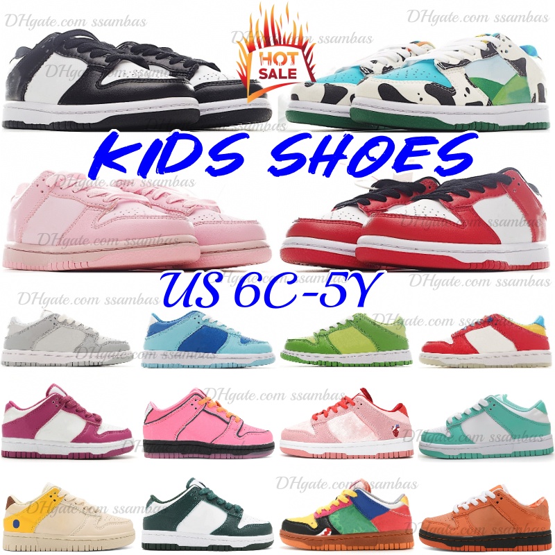 Kids Shoes Low Toddlers Sneakers Black White Designer Boys Girls Basketball Children big kid youth Trainers Pink Grey Fog Argon Baby shoe Blue Green Red EUR 22-37