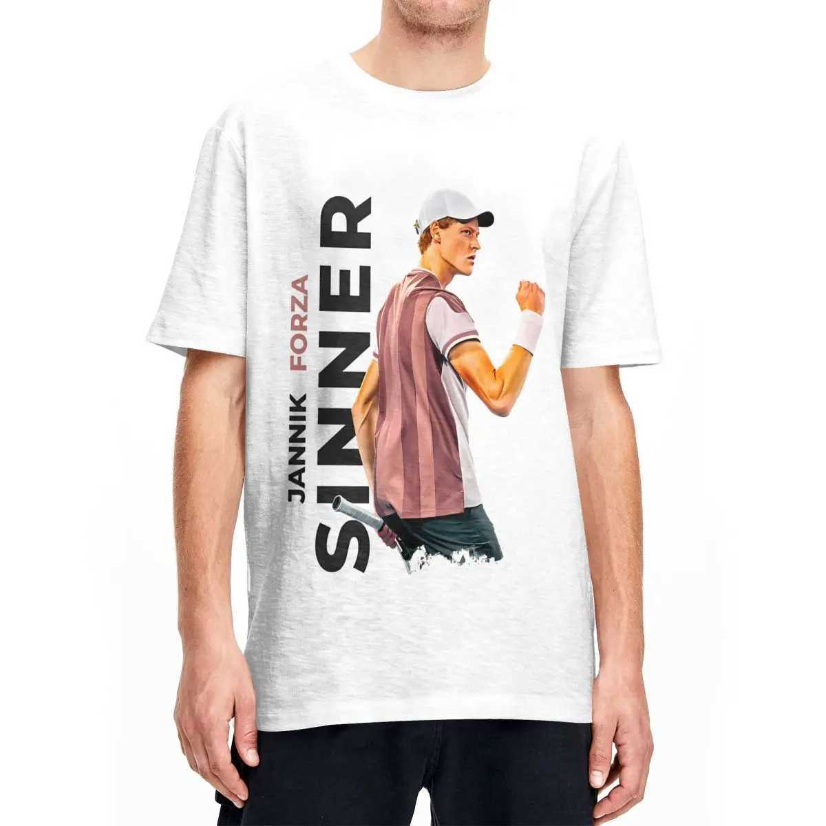 Jannik Sinner T Shirt Summer Digital artwork print Aesthetic T Shirts Cotton Leisure T Shirt For Male Short-Slved Top Ts X250227