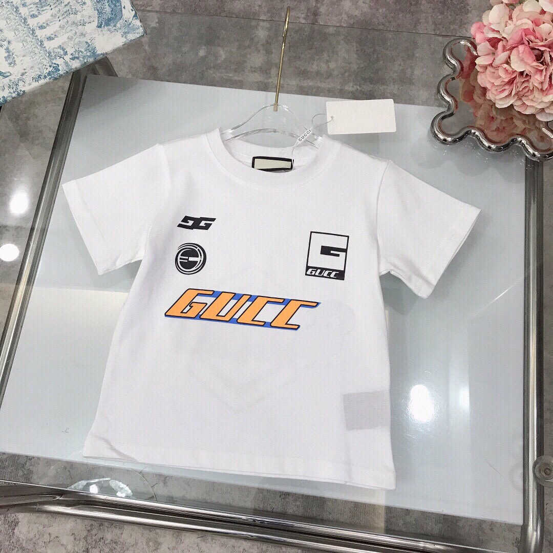 T-shirts 2025 summer new childrens clothing black and white T-shirt short sleeved casual trendy round neck T-shirt for adults boys and girlsY2502274E4
