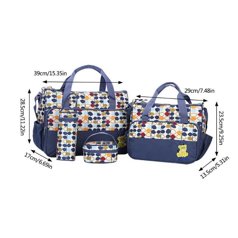 Diaper Bags A set of 5-piece mothers bag beautifully designed and easy to carry used for hospital delivery trips using baby diaper containers Y2502275