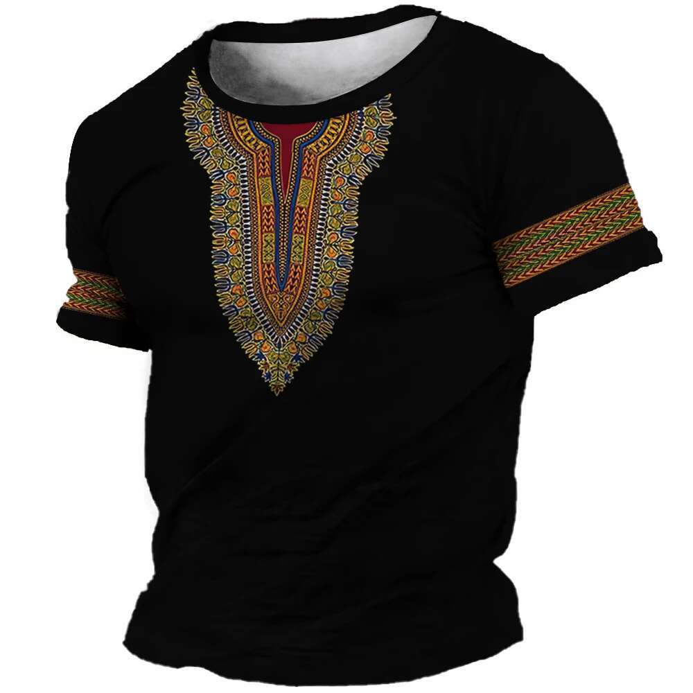 Bohemian Ethnic Style 3D Printed Designer T-shirt For Men And Women Retro Fashion Oversized Comfortable Short Sleeved T-shirt For Children Top Clothin