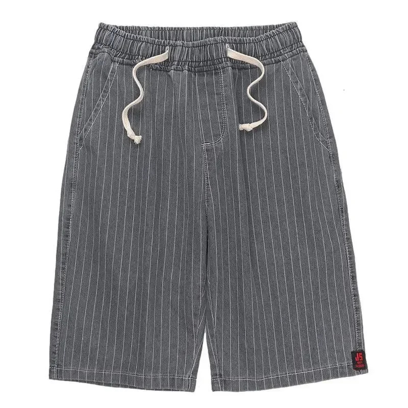 Loose Baggy Mens Short Jeans Pants Male Denim Shorts Long Wide Bermuda Half Thin Distressed Summer Xl in Retro Cut ner 250226