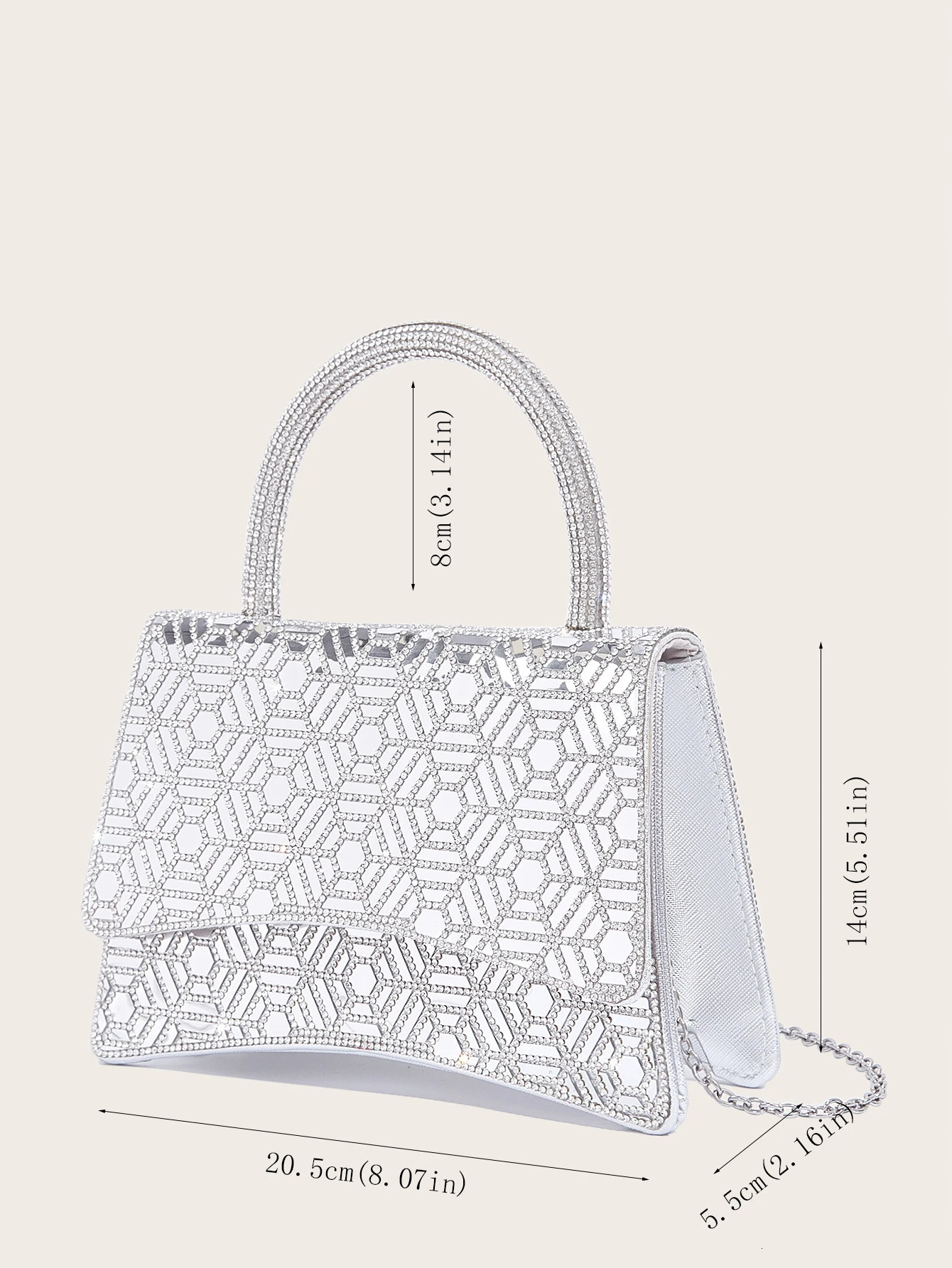 Women Evening Clutch Bag Female Crystal Day Wedding Purse Party Banquet Silver Clutches Sequin Shoulder 250226