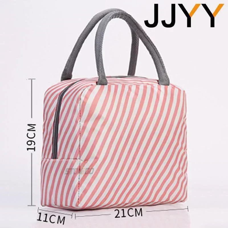 Ship from US Functional Pattern Cooler Lunch Box Portable Insulated Canvas Bag Thermal Food Picnic Bags For Women Kids 250227FBB
