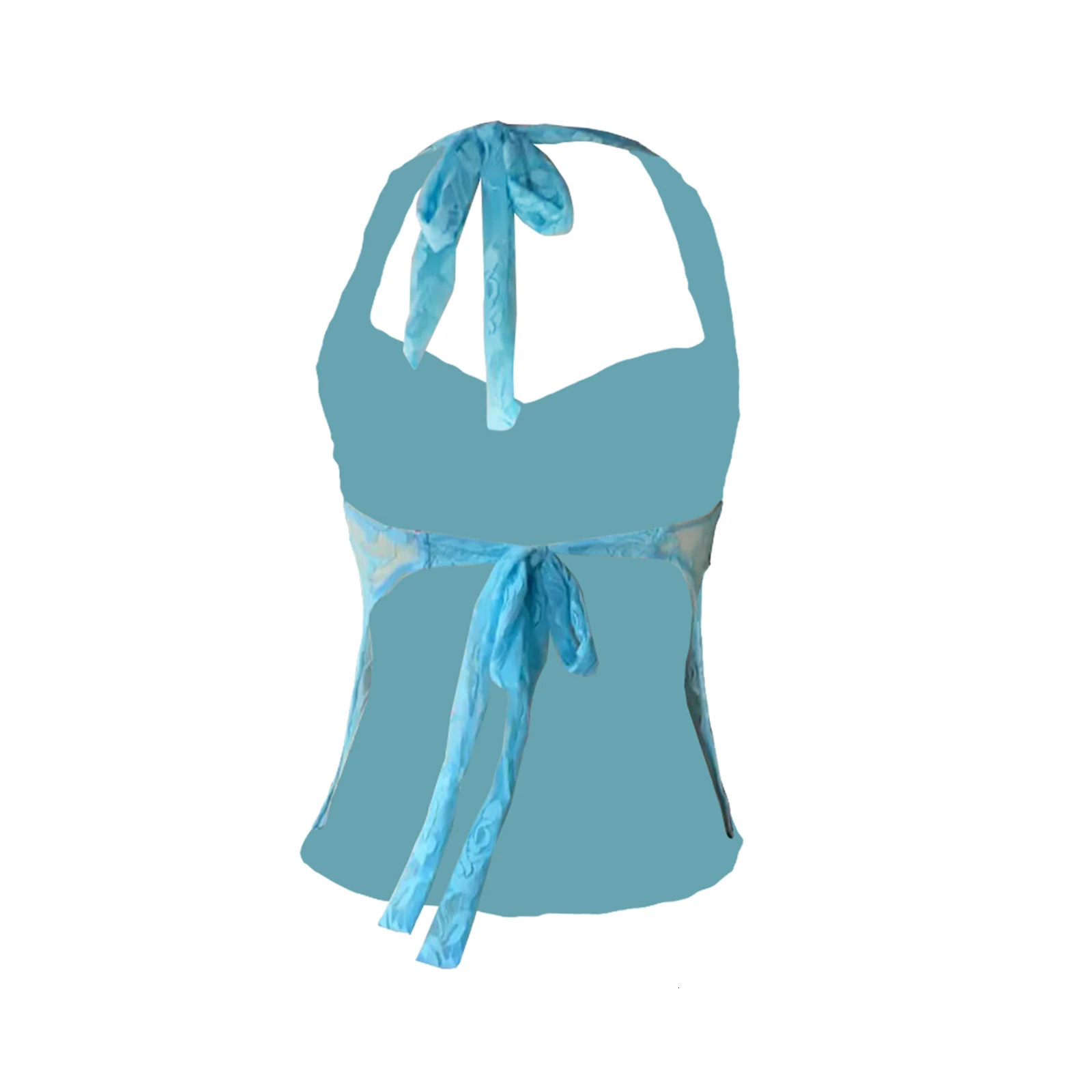 Meihuida Women sweet Fashion Tank Tops Lace Tie-Up Halter Neck Sleeveless Vests Summer Casual Slim Fit T-Shirts Streetwear 250226