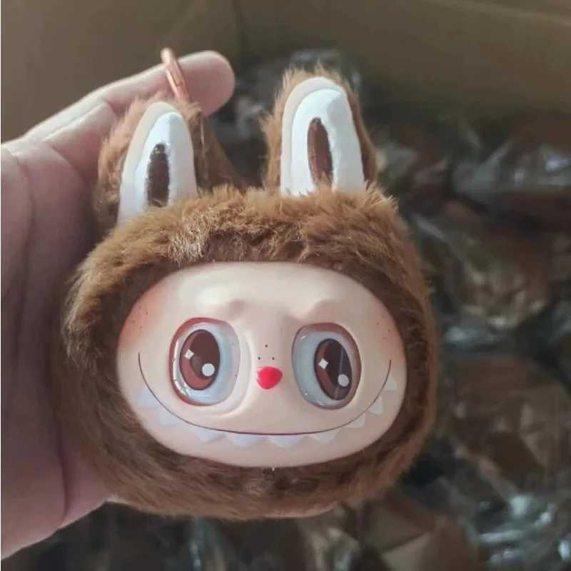 New hot selling anime Labubu in 2024 sitting on the second-generation small head model cute monster replicated keychain toy birthday gift Free shippin