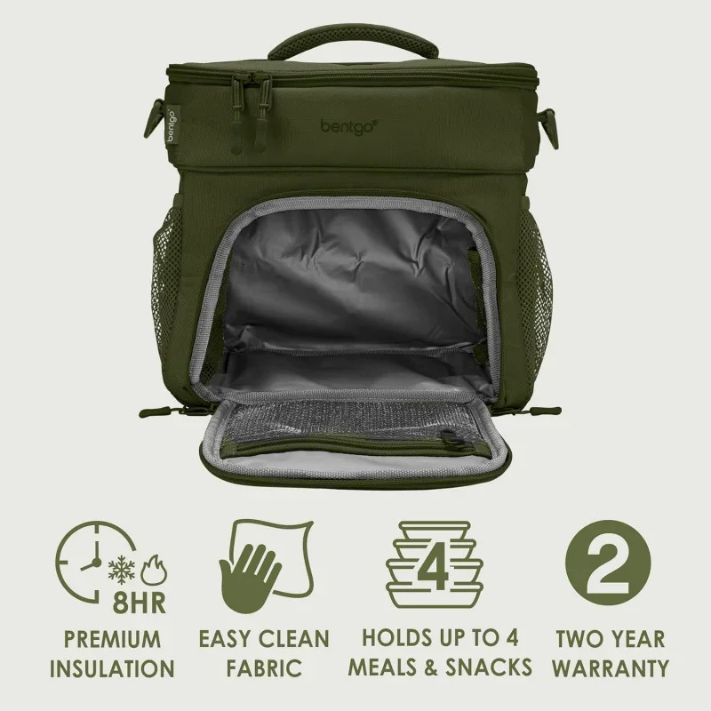 Ship from US Prep Deluxe Insulated Multimeal Bag Lunch Box Holds 5 Meals Premium Insulation up to 8 Hrs DurableResistant 250227FBB