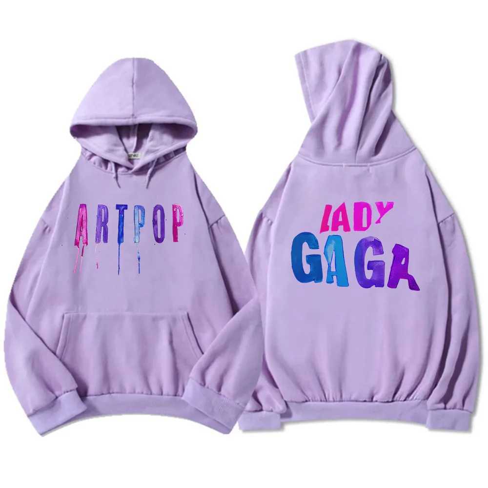 Strtwear Men Clothes ARTPOP Lady-Gaga Hoodies Hip Hop Winter Hooded Sweatshirts Graphic Printing Pullovers Casual Unisex Hoody X250227
