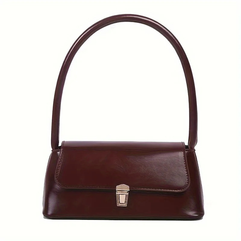 Ship from US Casual flip shoulder bag simple solid color handbag perfect full matching 250227FBB
