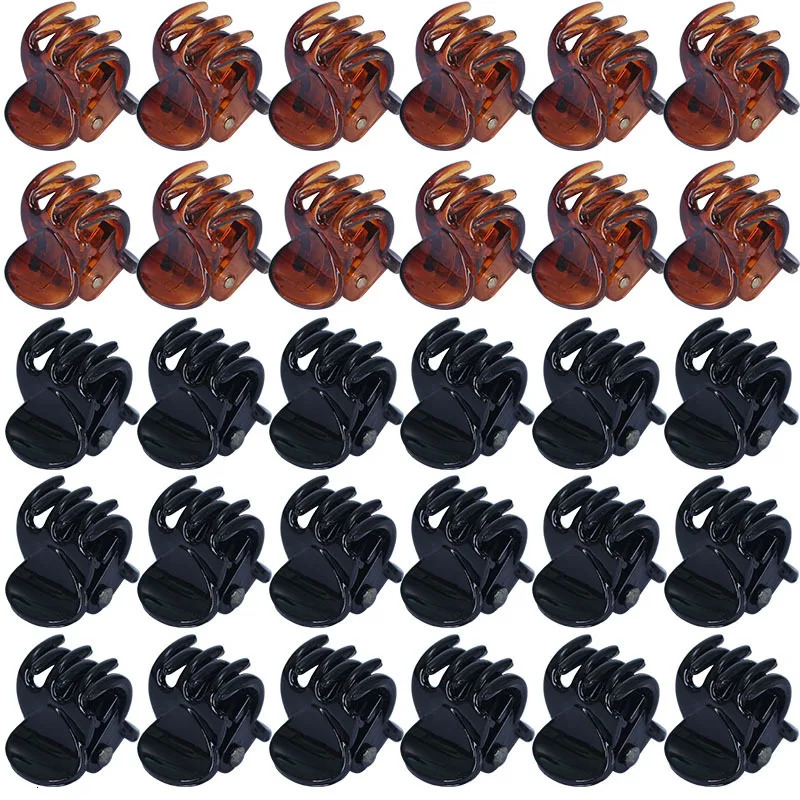 10PcsLot Hair Claw Clips for Women 10 15cm Small Black Brown Transparent Plastic Mini Claws Kids Styling Accessories 250218