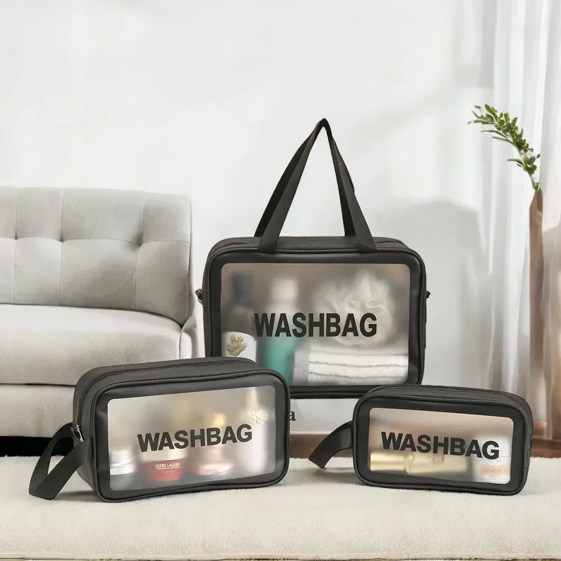 Ship from US Home Travel Transparent Makeup Bag Toiletries Bath Supplies Storage Waterproof Cosmetic Wash Beauty Kit 250227FBB