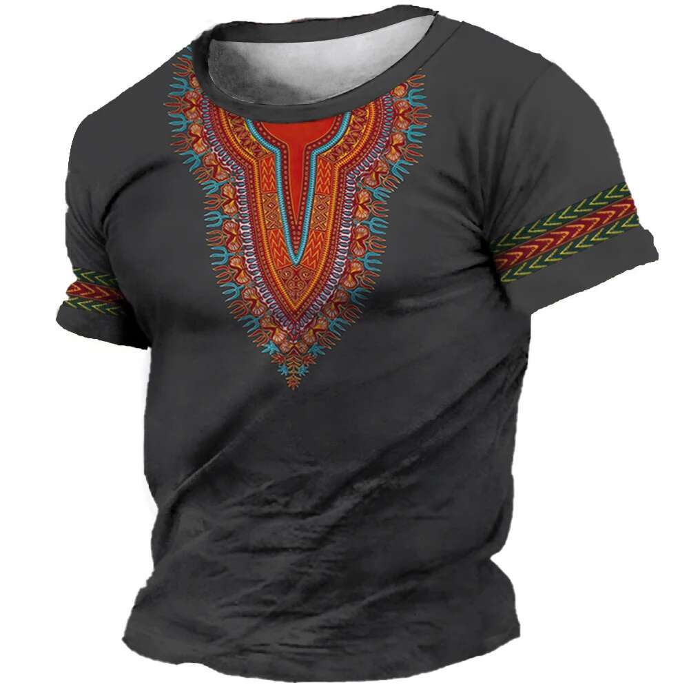 Bohemian Ethnic Style 3D Printed Designer T-shirt For Men And Women Retro Fashion Oversized Comfortable Short Sleeved T-shirt For Children Top Clothin