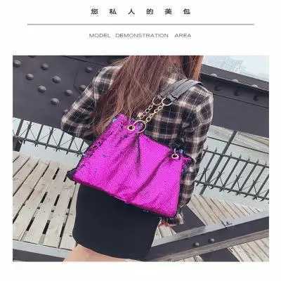 New Arrival Shoulder crossbody Bag Women Large Multifunction Sequin Bling Handbags Big Sac Casual shopping Bags bag Bag T250227