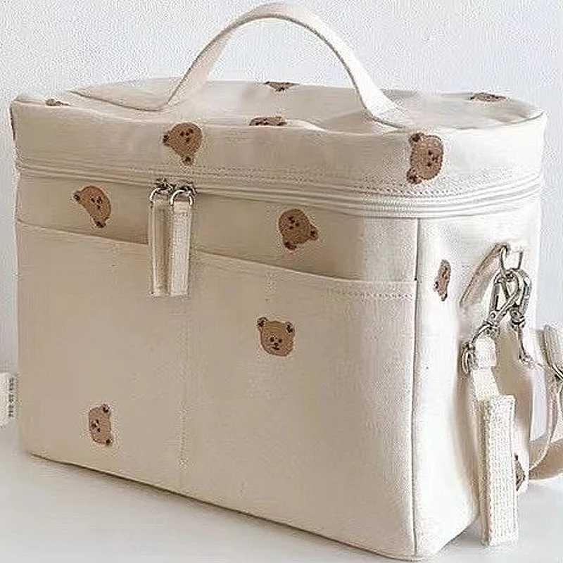 Diaper Bags INS childrens bear insulation bag baby stroller storage bag mommy bag portable outdoor insulation bag Y2502276KA8