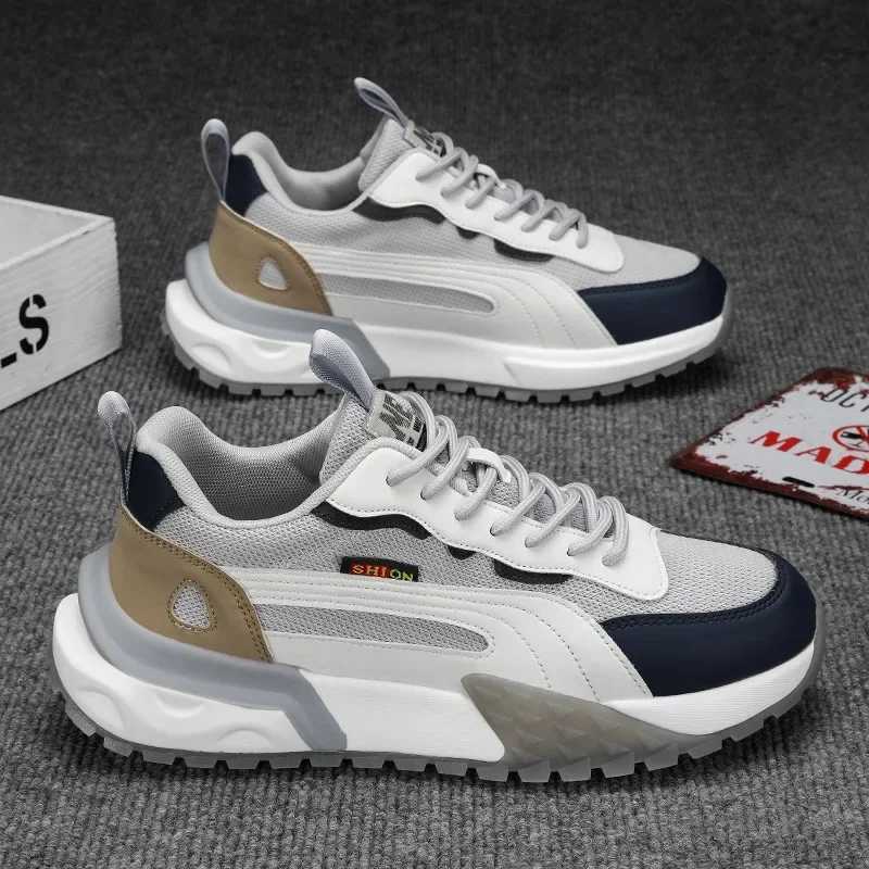 Mens Sneakers Luxury Brand Casual Shoe New Mesh Breathable Sport Running Shoes for Men Lace Up Platform Trainer Tennis Men Z250227