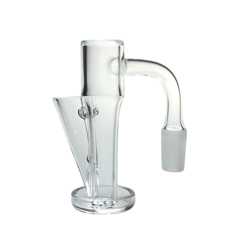 Premium 20mm 2.5mm Quartz Funnel Slurper Vortex Slide Slurper Terp Banger Nail with 10mm 14mm Fully Weld Seamless Artist-Crafted Domeless Nails