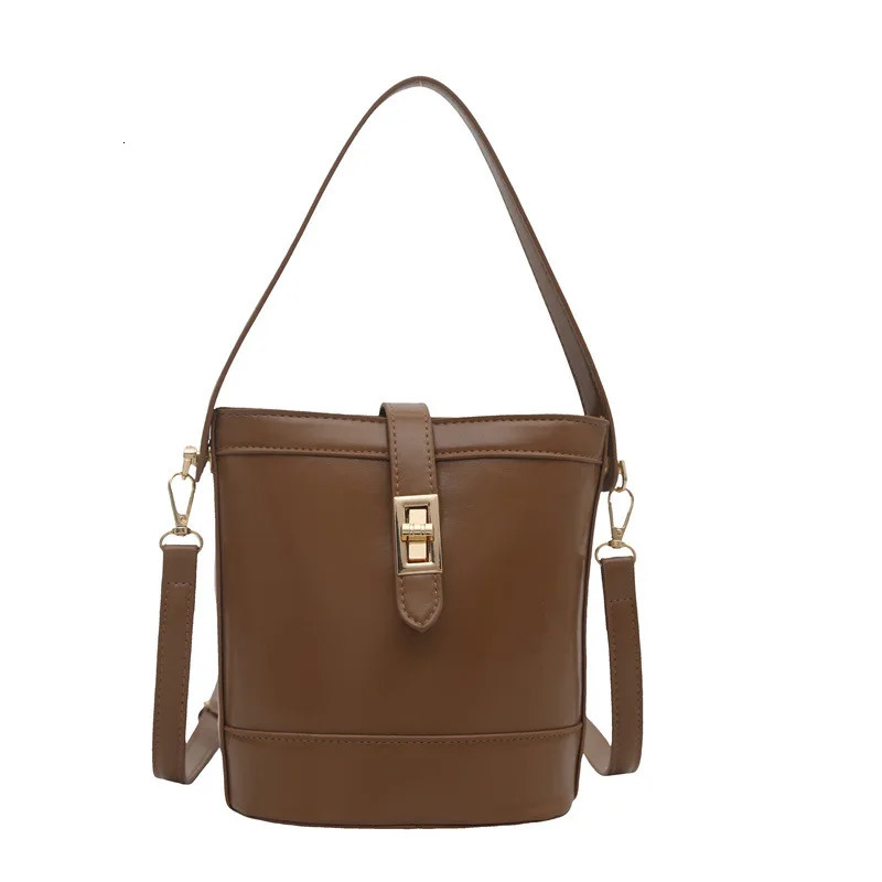 Ship from US Womens Retro Versatile Texture HandHeld Bucket Bag Small Shoulder for Spring And Summer Fashion Accessory 250227FBB